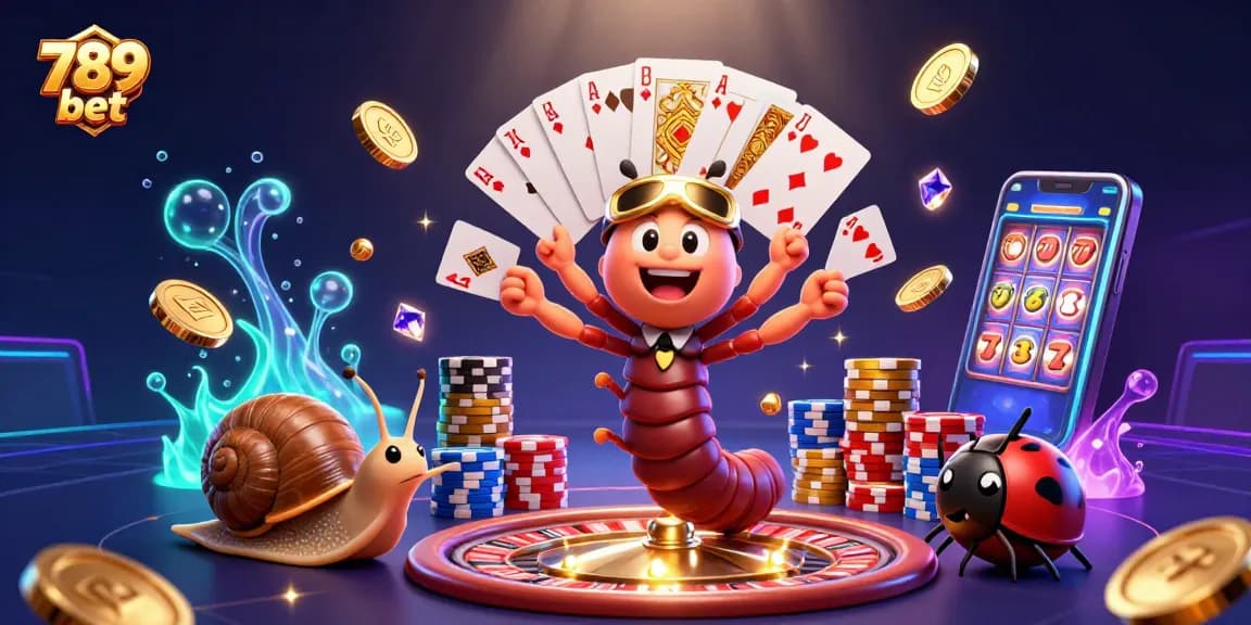 Engage in thrilling wins at 789 bet with a colorful 3D digital casino scene featuring exciting characters and game elements.