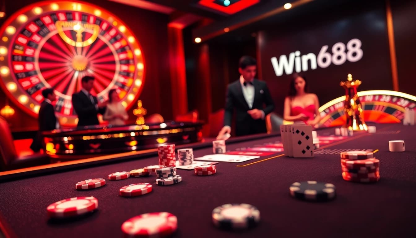 Experience thrilling gameplay at https://win678.us/ with engaging poker chips and casino tables.