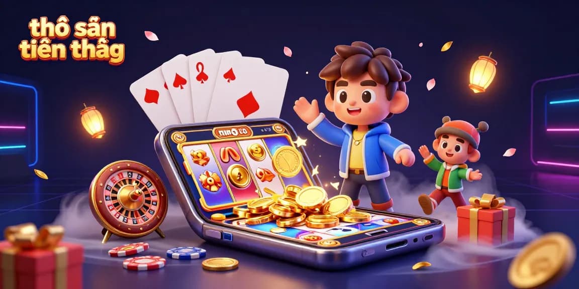 Experience excitement with thợ săn tiền thưởng in this vibrant illustration of slot game adventures.