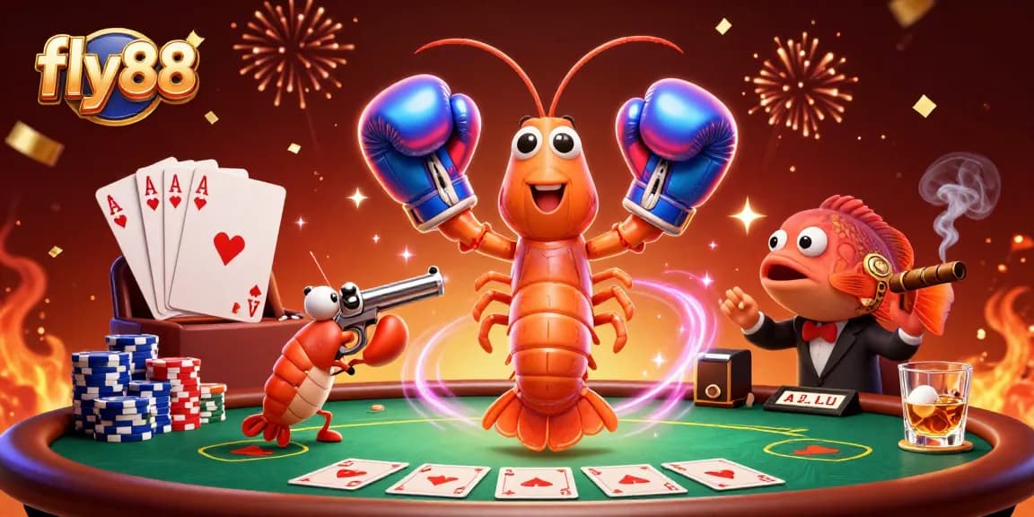 Experience thrilling gaming with fly88 as vibrant characters engage in exciting poker action.