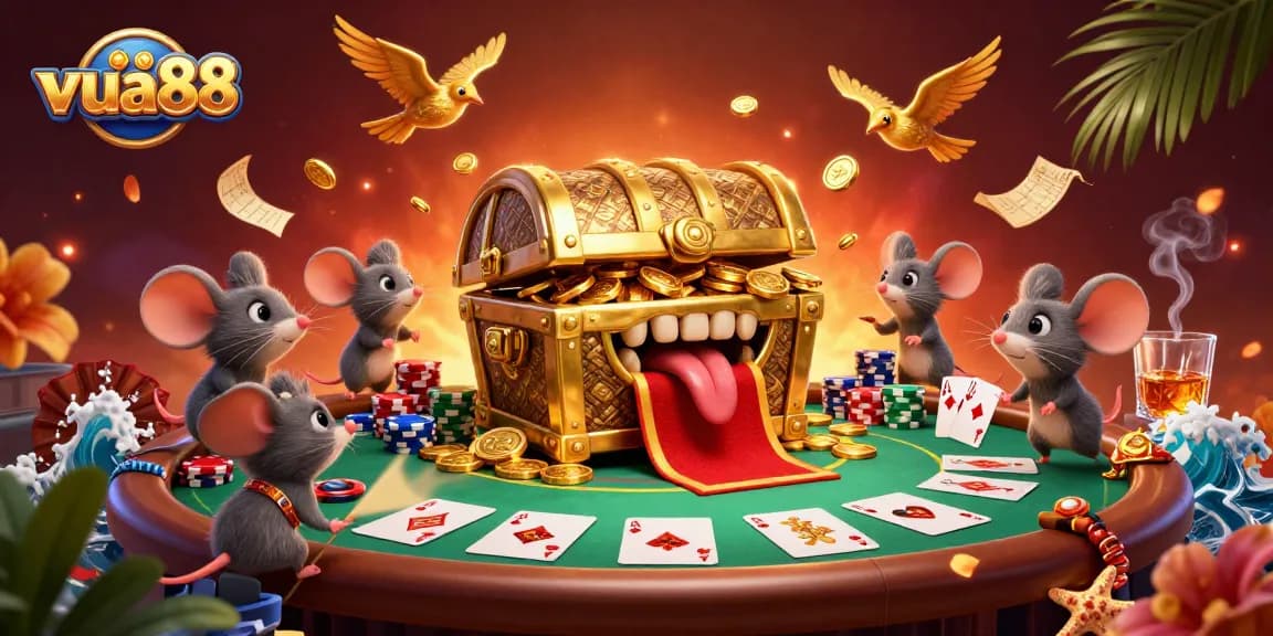 Engage with vua88's thrilling gaming experience featuring vibrant poker elements and rich 3D visuals.