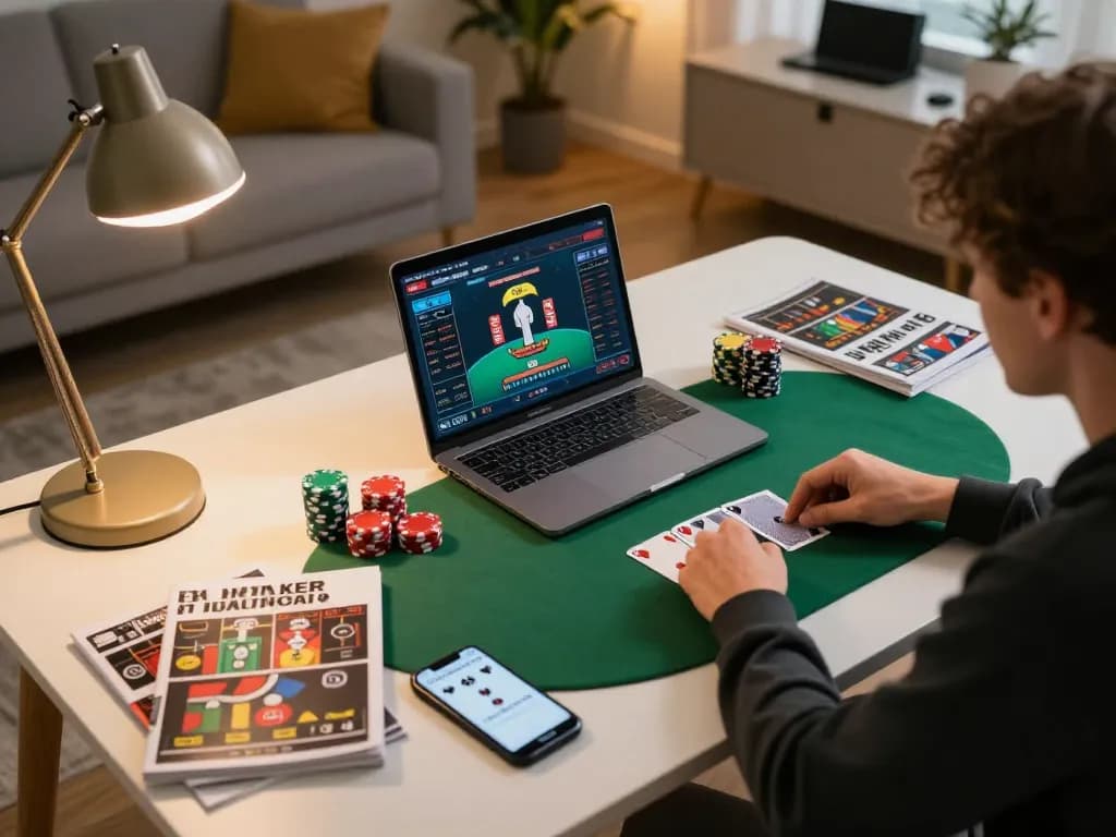 FLY88 user enjoying a thrilling online poker game while managing bets and strategies