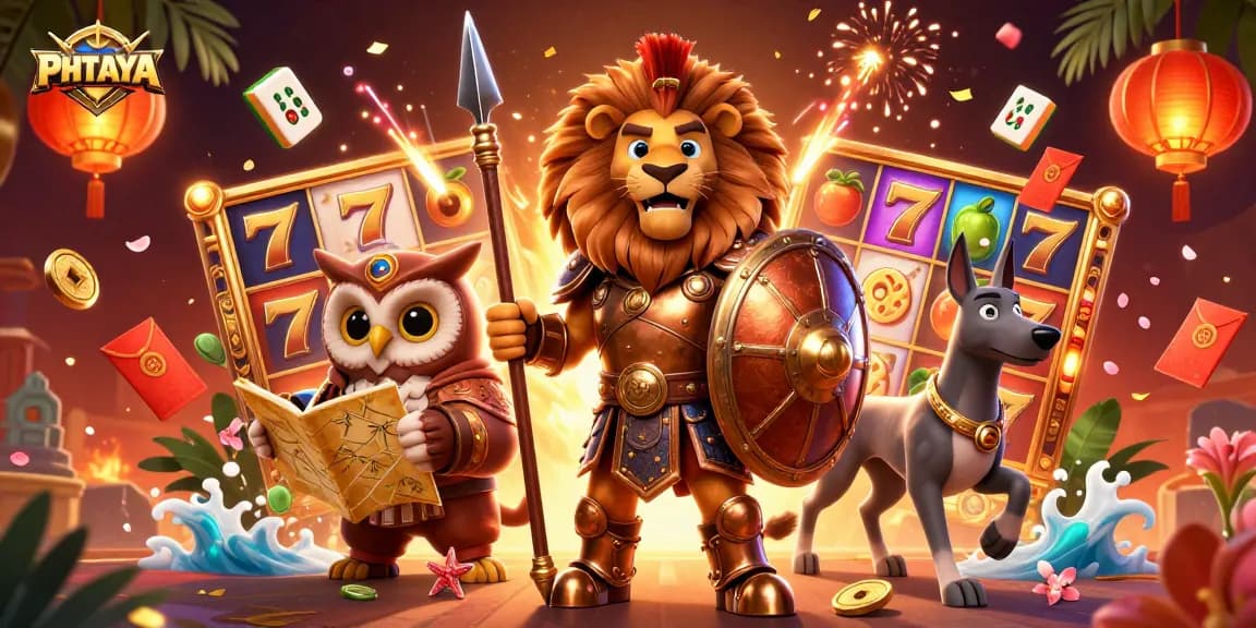PHTAYA offers thrilling gaming adventures in a vibrant 3D illustrated casino atmosphere.