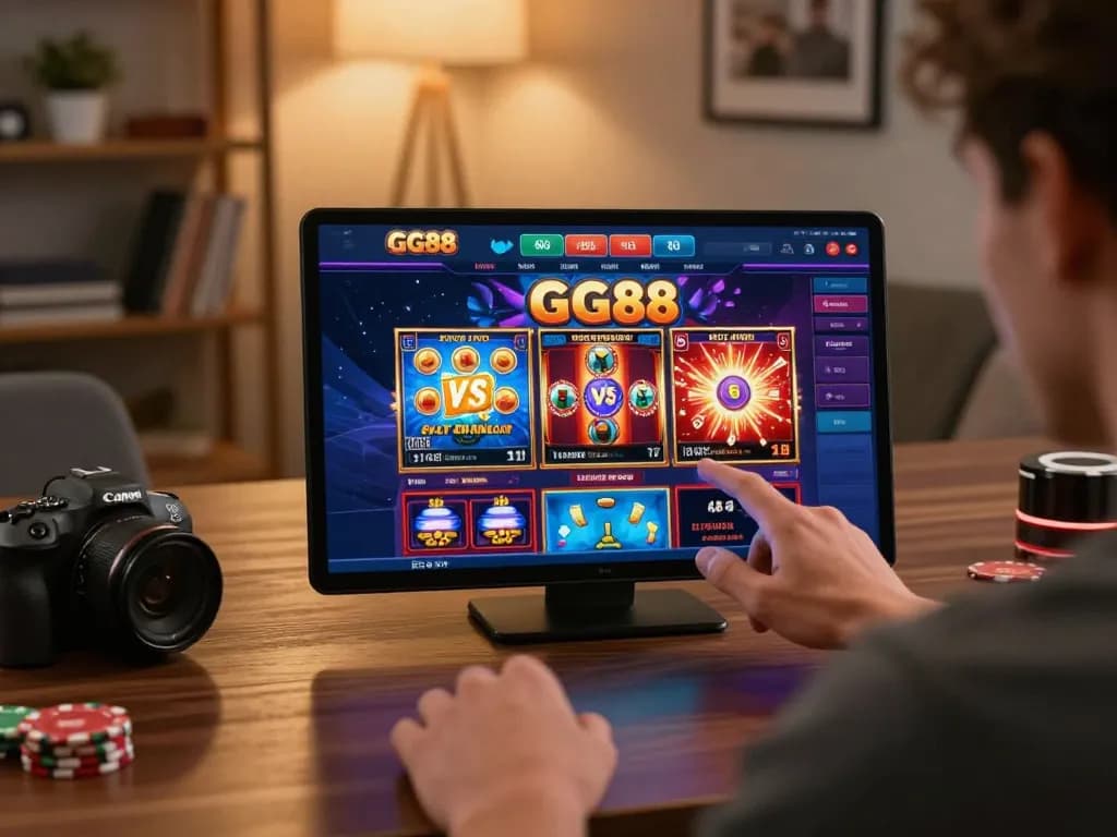 Experience exciting games on GG88's mobile app while enjoying a cozy gaming atmosphere.