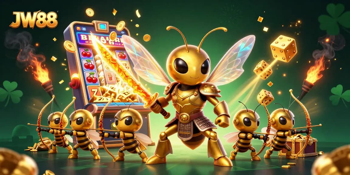Experience thrilling jackpots with JW88's massive slot machine and samurai-themed characters!