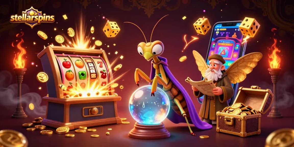 Experience the thrill of stellarspins with cartoon fortune tellers and a jackpot explosion.