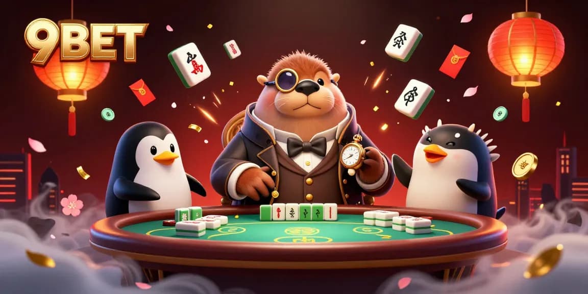Join the action at 9BET with a jolly walrus poker scene, filled with festive game elements.
