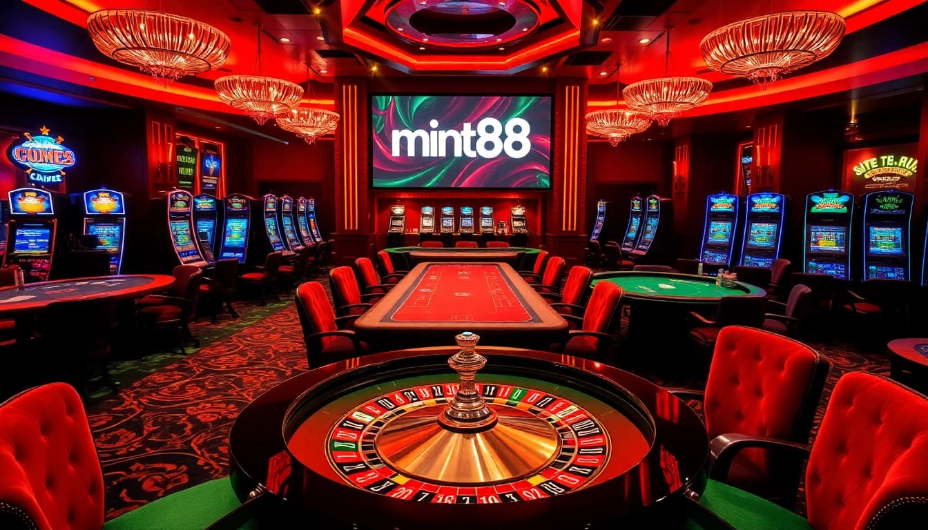 Experience thrilling gameplay at mint88 with vibrant casino tables and exciting slot machines.