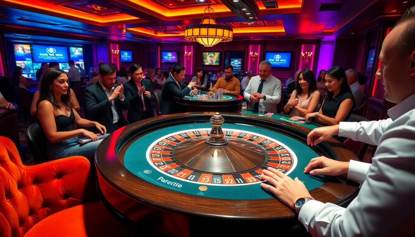 Experience the thrill of KJC gaming with vibrant casino tables and high-stakes excitement.