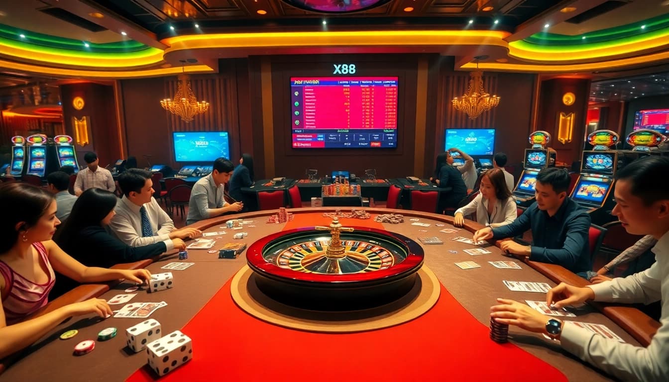 Experience thrilling gameplay at Xin88 Casino with vibrant tables and exciting interactions.
