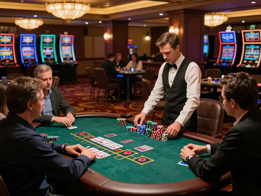 man88 players engaging in high-stakes blackjack at a luxury casino table