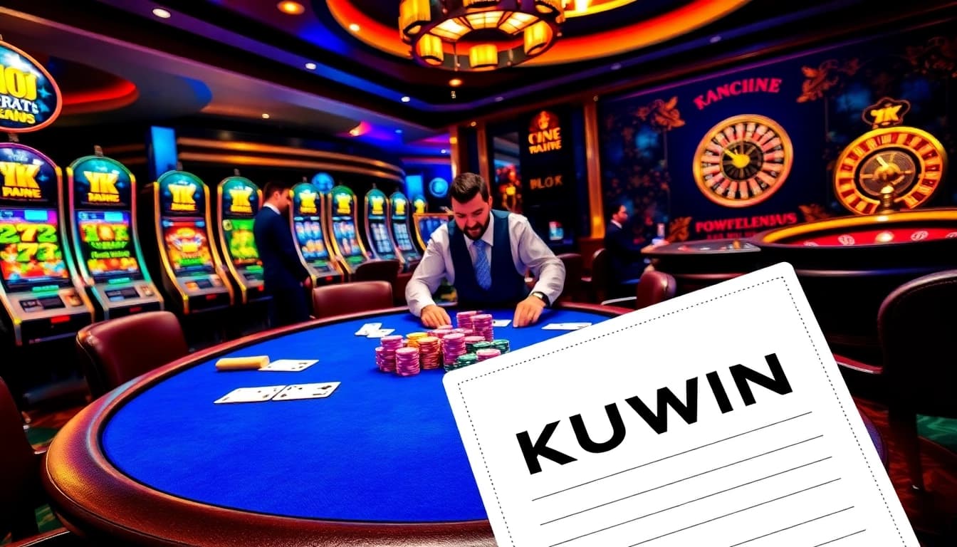 Engage in an exciting poker game at a luxury casino with https://kuwin.coupons/ betting features and vibrant atmosphere.