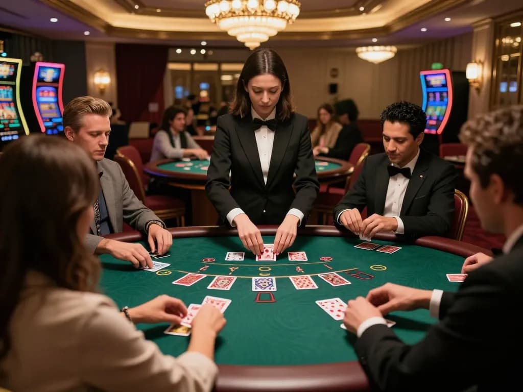 Participants enjoy dynamic blackjack gameplay at https://9bet9.in.net with engaged players and professional dealer