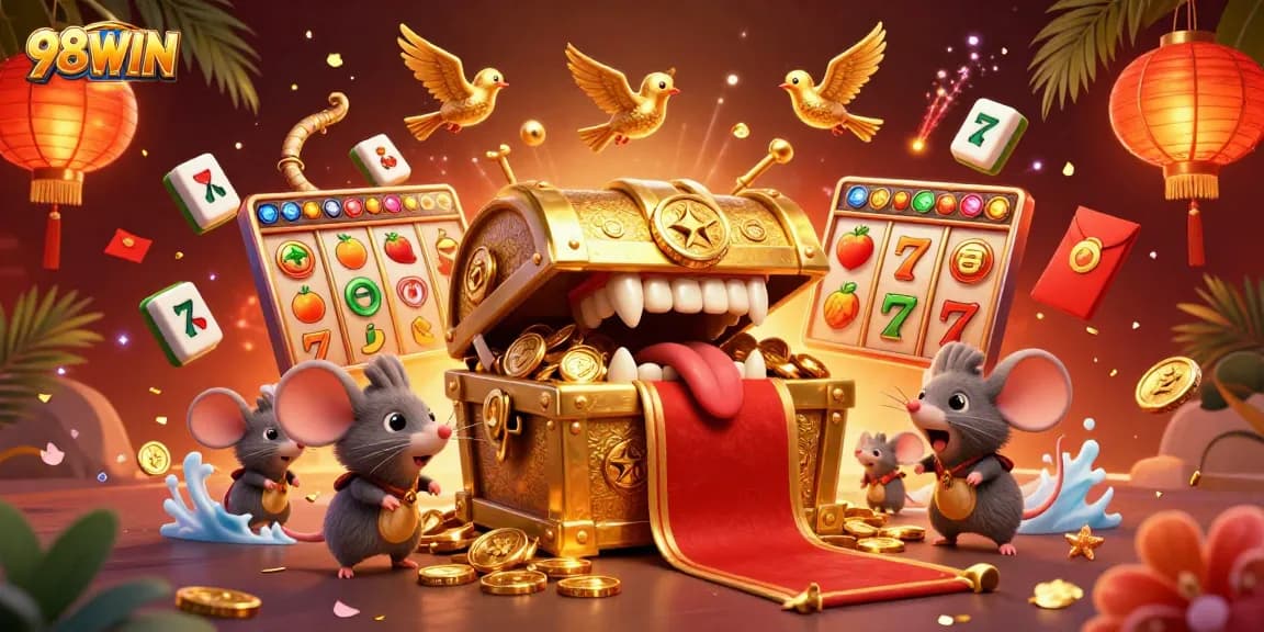 Engage with thrilling slot games at 98WIN featuring dynamic golden elements and exciting game visuals.