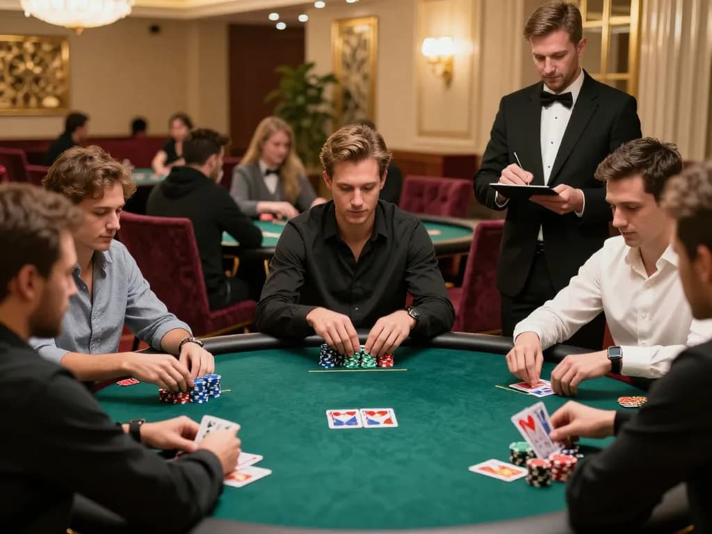 High-stakes poker game at sc8885 VIP table with players focused on strategic moves