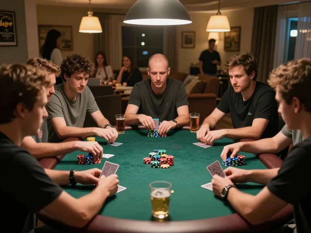 Engaged players outline their strategies in a vivu88 poker game, fostering excitement and friendly competition.