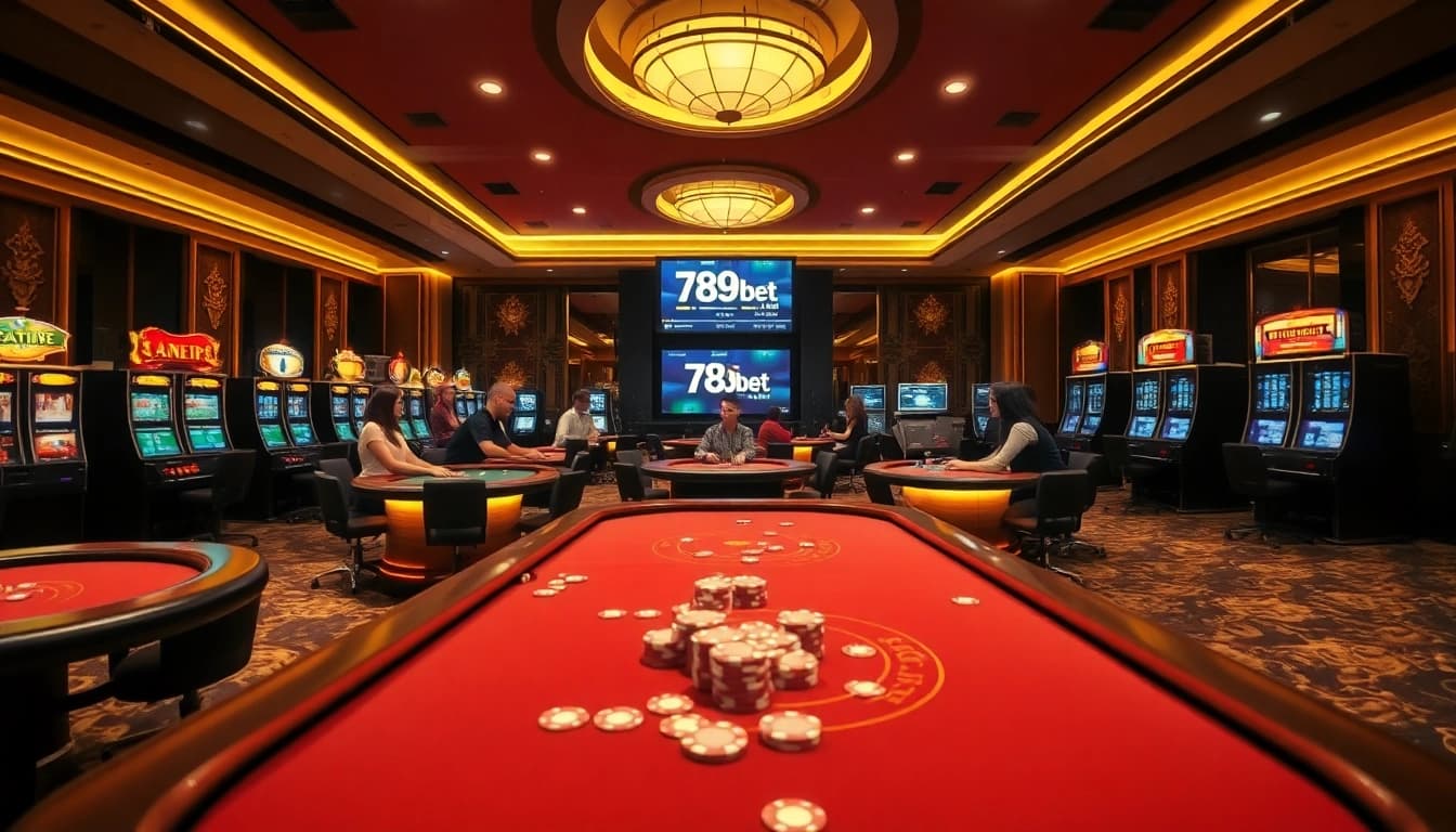 Experience the thrill of casino games at 789bet with professional gaming tables and engaged players.