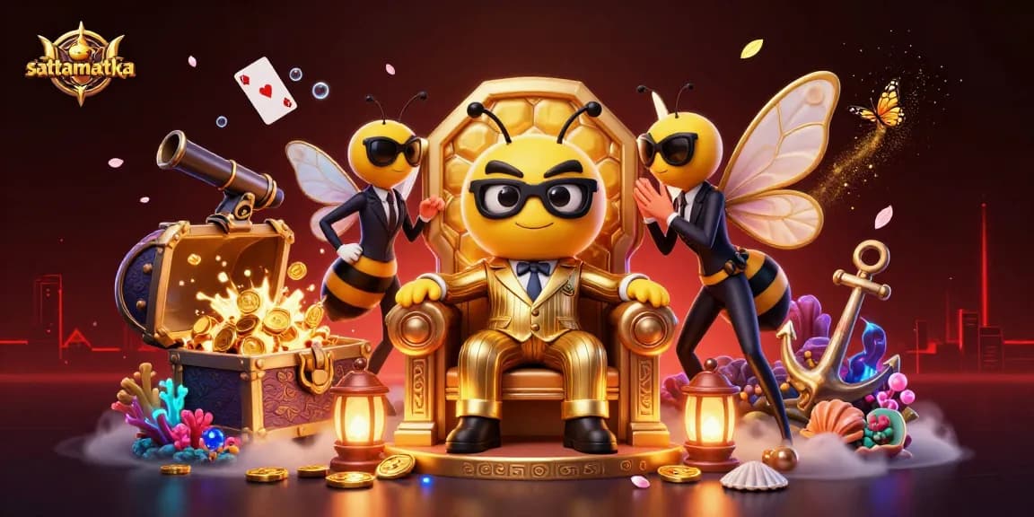 Engage in thrilling Sattamattka gameplay with vibrant characters and dynamic casino elements.