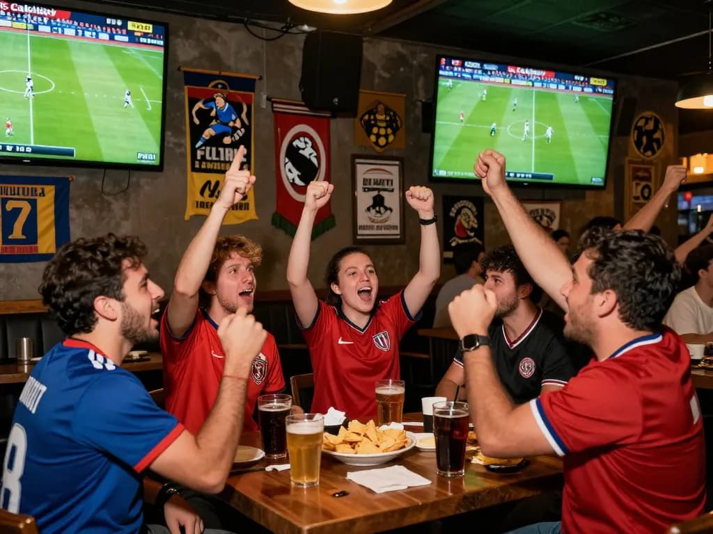 Cakhiatv brings football fans together in a vibrant sports bar atmosphere, celebrating live matches.