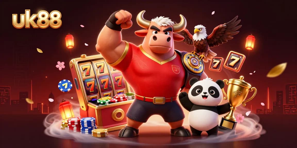 Experience exciting wins with uk88's animated casino atmosphere featuring vibrant characters and rich details.