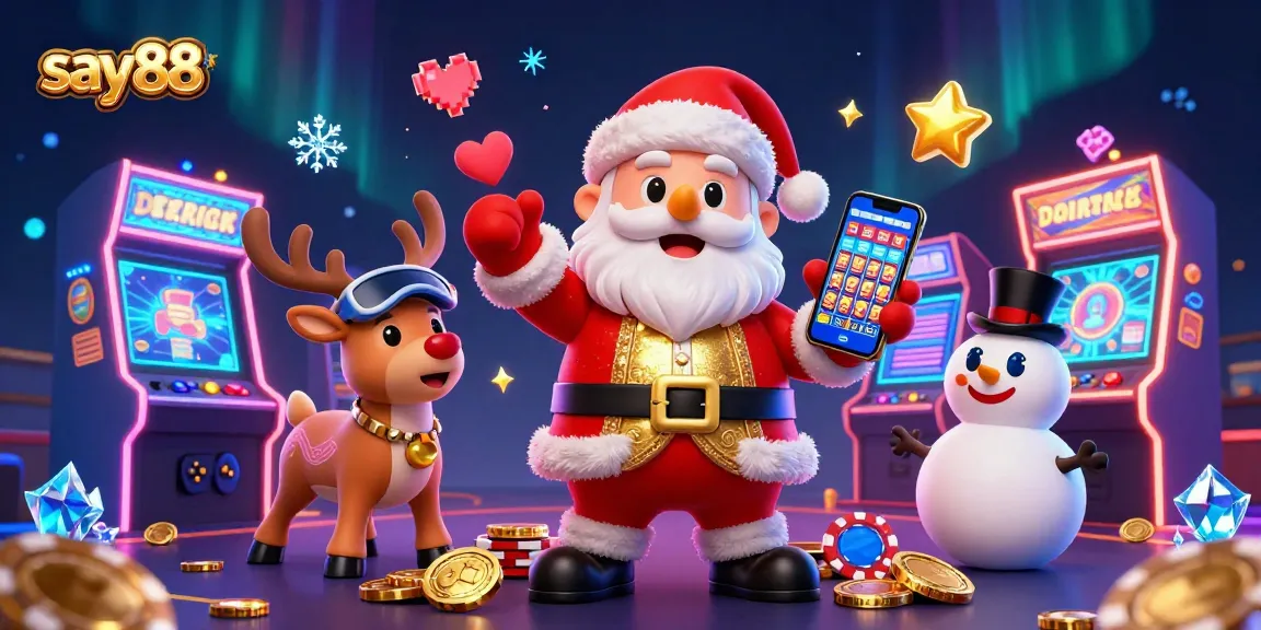 Engage with say88's thrilling jackpot slots as Santa and friends bring the casino magic alive!