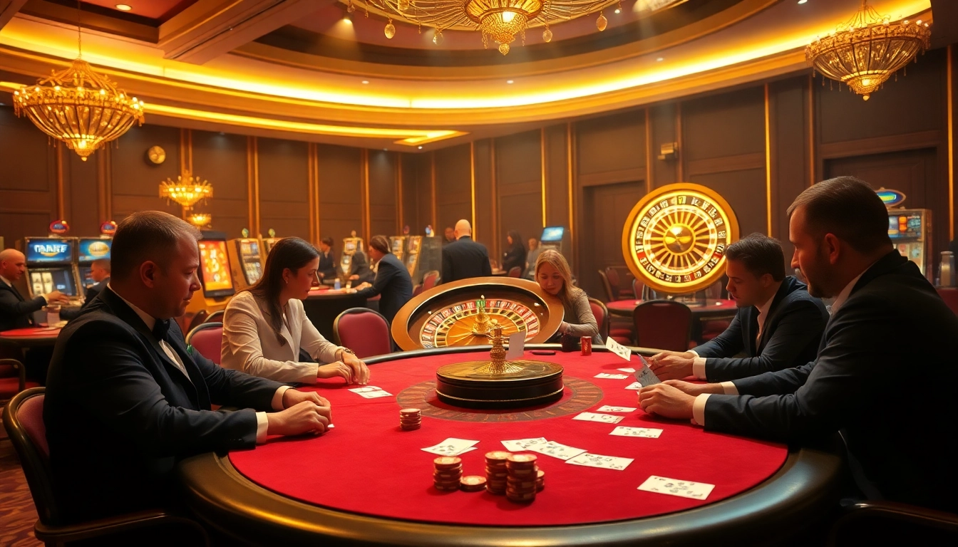 Experience the thrill of casino gaming with ku3933, featuring intense poker matches and vibrant roulette.