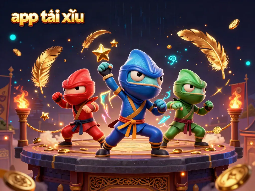 Engage with the app tài xỉu and experience dynamic gameplay with colorful chameleon ninjas.