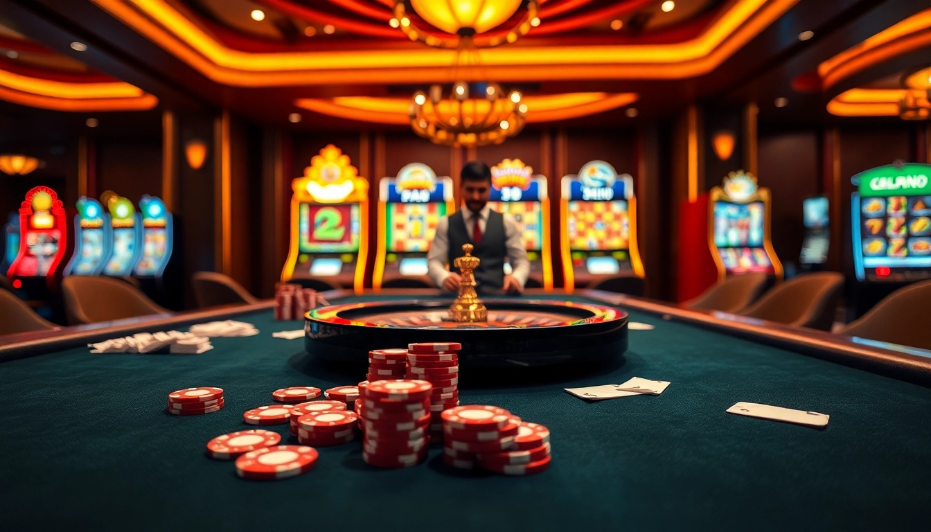 CK444 players betting at a vibrant casino table, showcasing excitement and luxury in gaming.