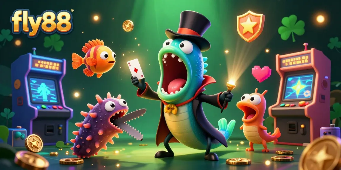 Engage in exciting gameplay at fly88, where vibrant 3D characters perform magic tricks in a casino-themed adventure.