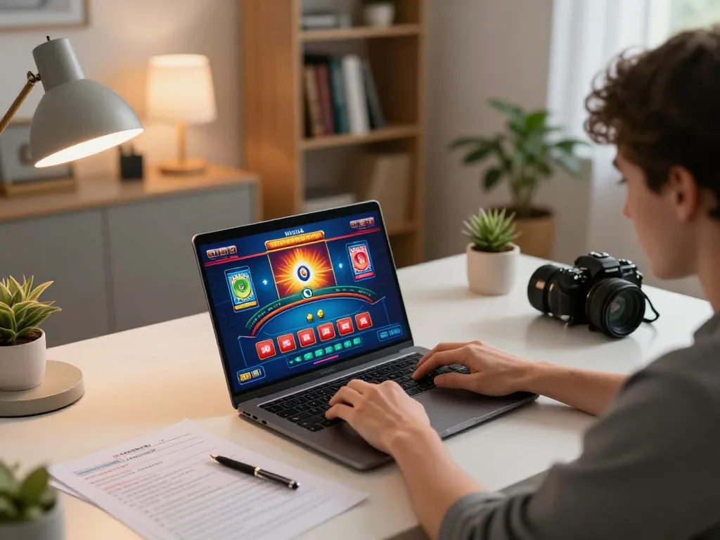 Engaged player using Dabet platform for exciting online table games, showcasing vibrant gameplay and strategic atmosphere.