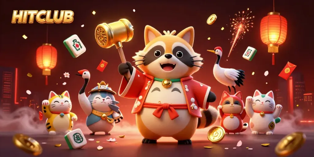 Experience the exciting world of HITCLUB with vibrant characters, dynamic game elements, and rich casino-themed visuals.