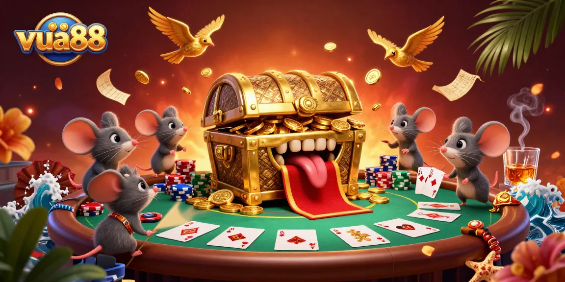 Engage with vua88's thrilling gaming experience featuring vibrant poker elements and rich 3D visuals.