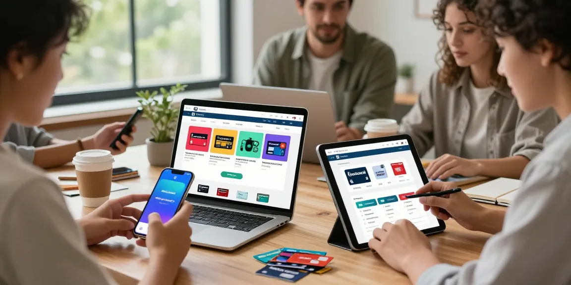Ezzocards showcased in a modern e-commerce shopping scene with diverse users engaging in online transactions.