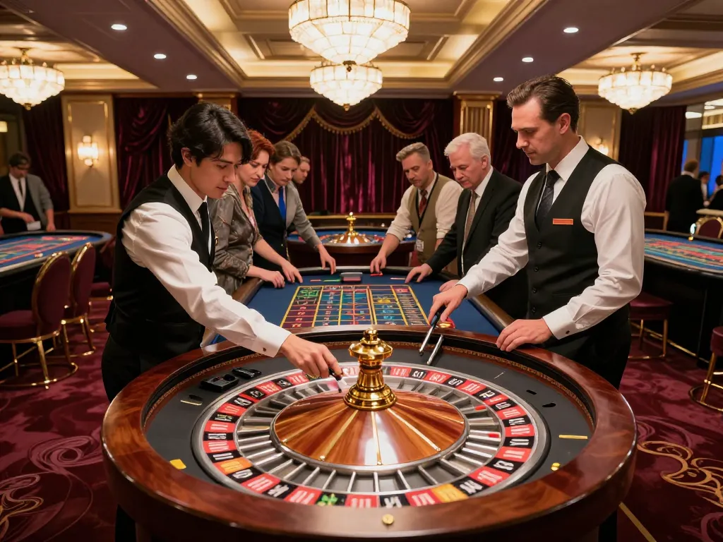 Players engaging in a thrilling roulette game at the casino gk88, showcasing excitement and anticipation.