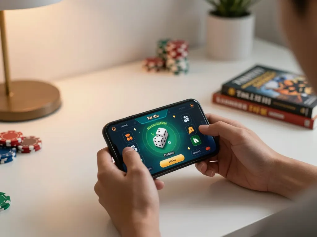 Tài Xỉu Online gameplay on smartphone with engaging interface and betting options.
