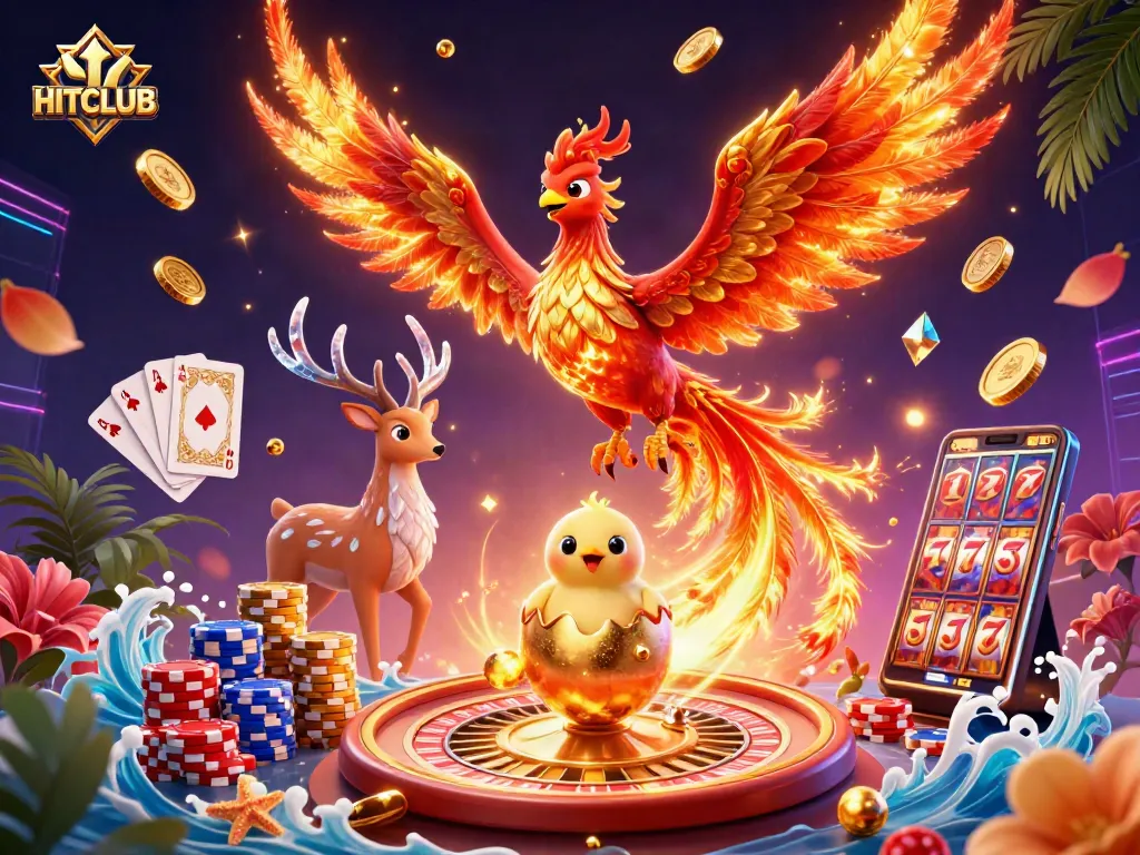 Experience the thrill of HITCLUB as you spin the roulette and enjoy vibrant casino action.
