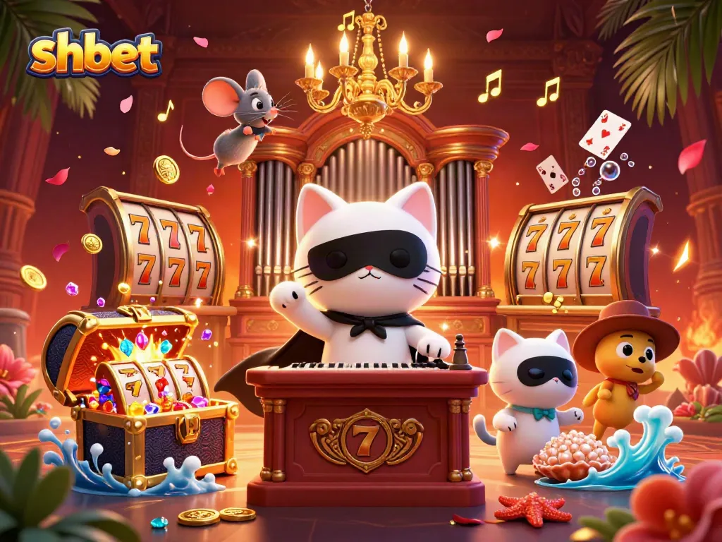 Win big at shbet with vibrant casino-themed 3D illustration showing immersive gaming elements.