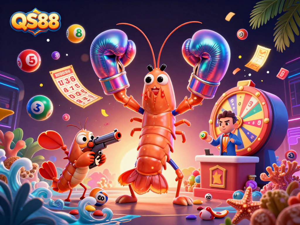 Experience thrilling gameplay at QS88 with vibrant characters and dynamic lottery elements.