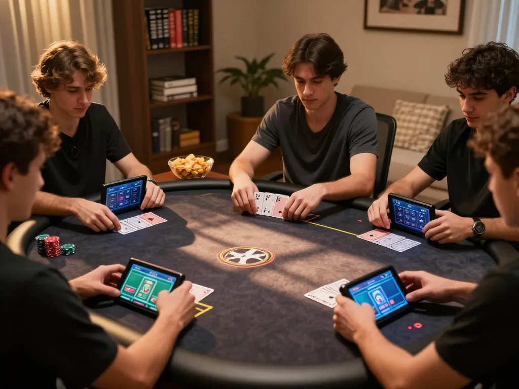 Go8 players engaging in strategic online poker with cards and betting options visible.