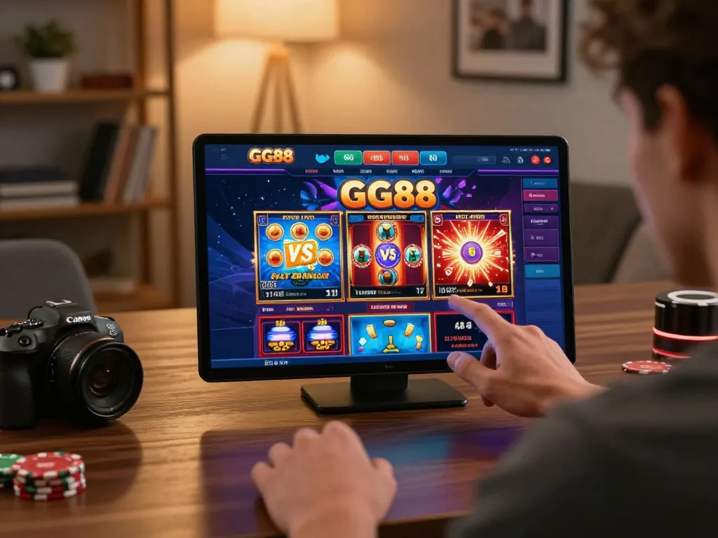 Experience exciting games on GG88's mobile app while enjoying a cozy gaming atmosphere.