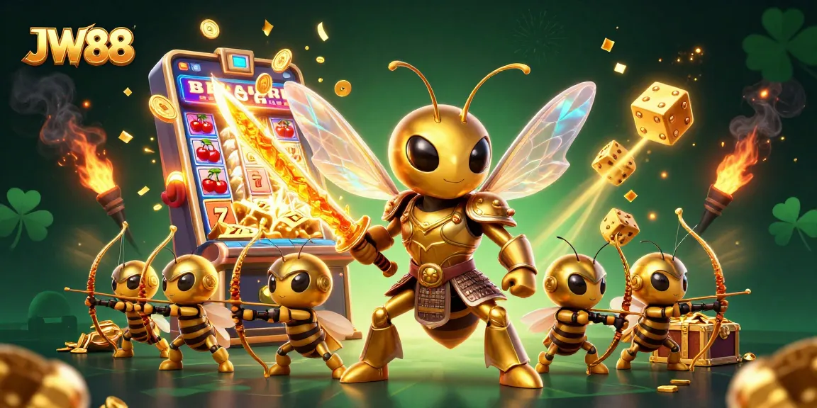 Experience thrilling jackpots with JW88's massive slot machine and samurai-themed characters!