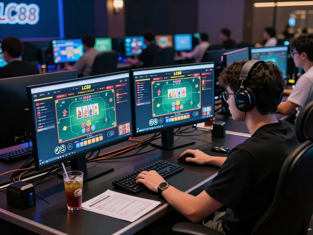 Exciting gaming session at LC88 online casino with player engaged in live dealer game.