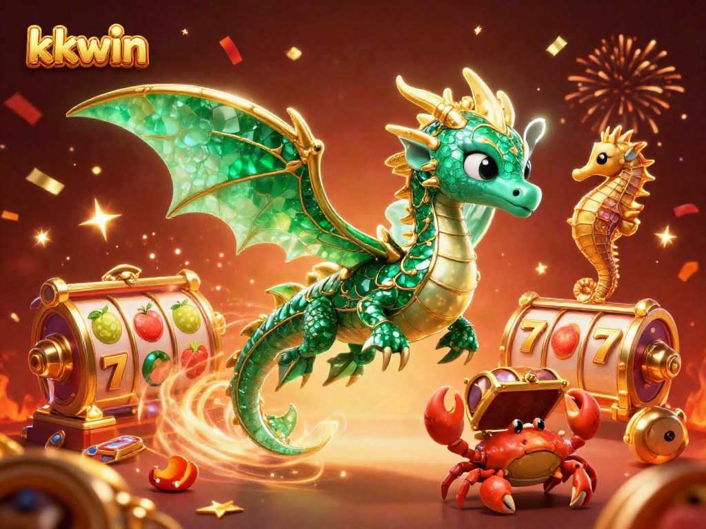 Experience thrilling slots action with kkwin's dazzling sea dragon guardian and lucky symbols.