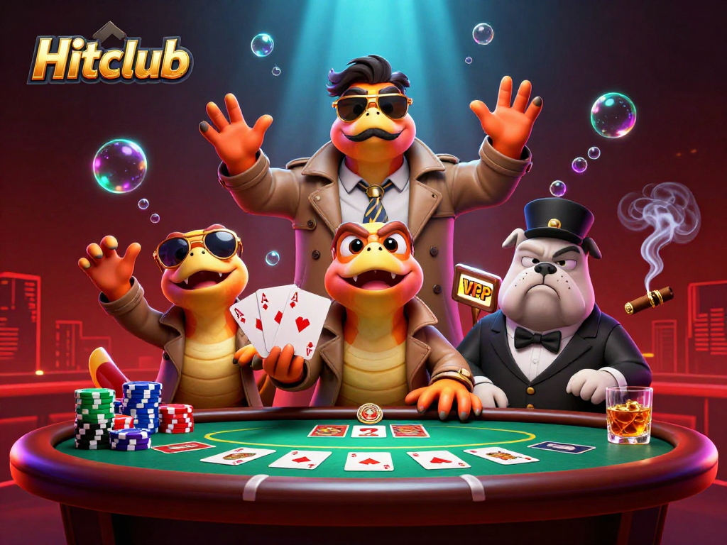 Experience the excitement at Hitclub with raptors hilariously trying to enter a VIP casino lounge.