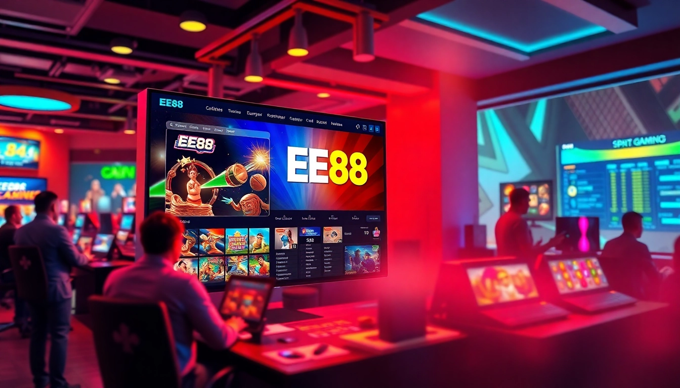Experience thrilling gaming with EE88's vibrant online casino interface.