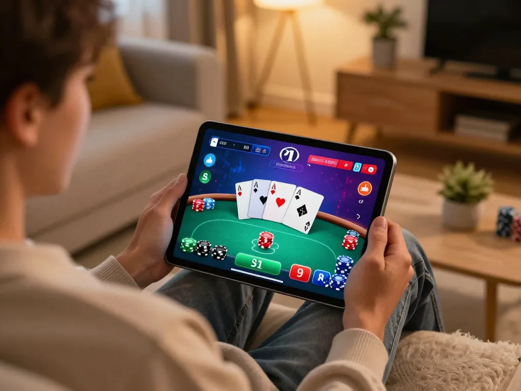 Experience online poker excitement with bayvip on your tablet in a cozy setting.