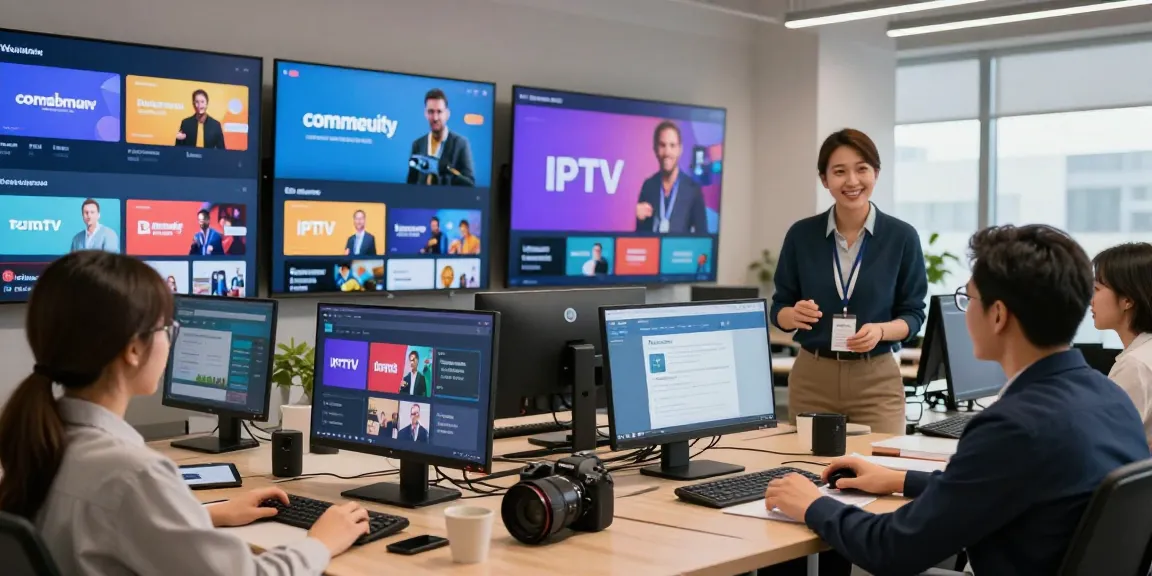 IPTV reseller providing trusted local services with licensed professionals in modern office.