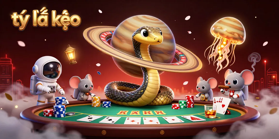 Engage with tỷ lệ kèo betting as astronaut mice place bets on a Saturn ring roulette wheel with a cosmic dealer.