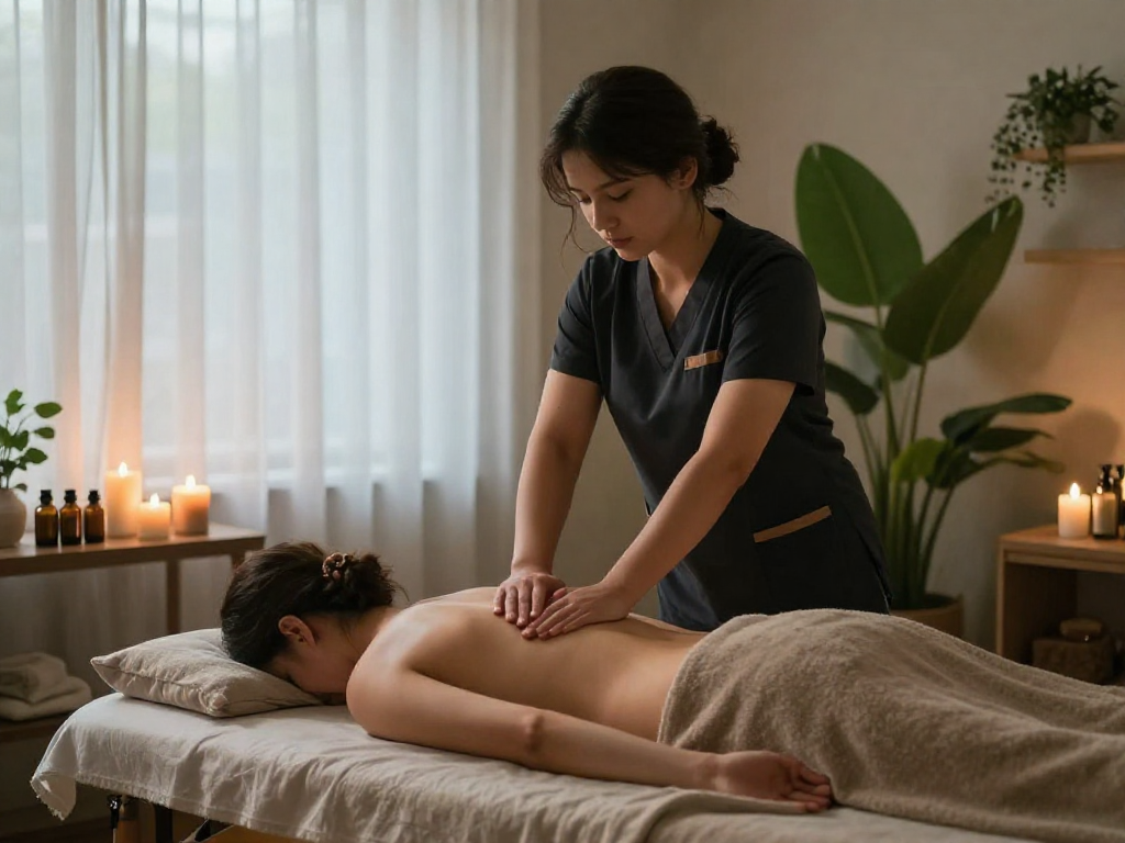 Experience 스웨디시출장 with a professional therapist offering a soothing massage in a serene home setting.