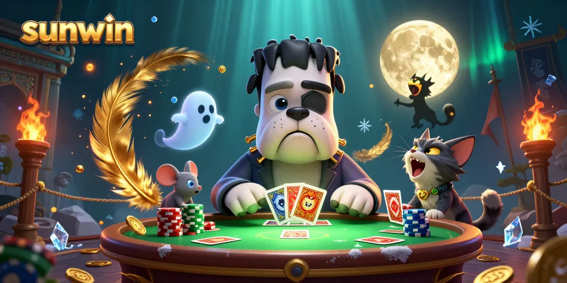 Experience thrilling games at sunwin with a vibrant casino scene featuring characters and rich elements.